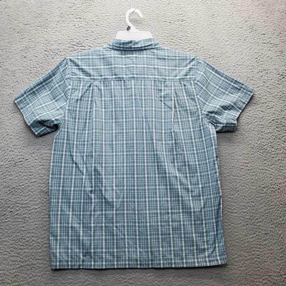 The North Face Button-Up Shirt Men Multi Plaid Spell Up Logo Chest Pocket Collar